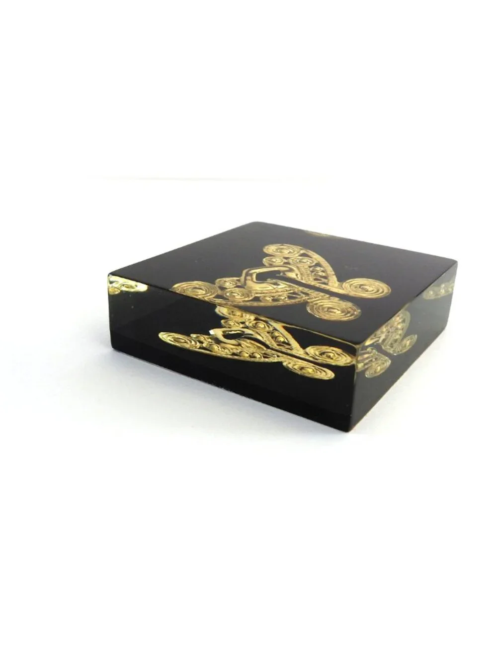 Vintage Colombian Gold Museum Butterfly Paperweight Tairona Pre-Columbian Repr